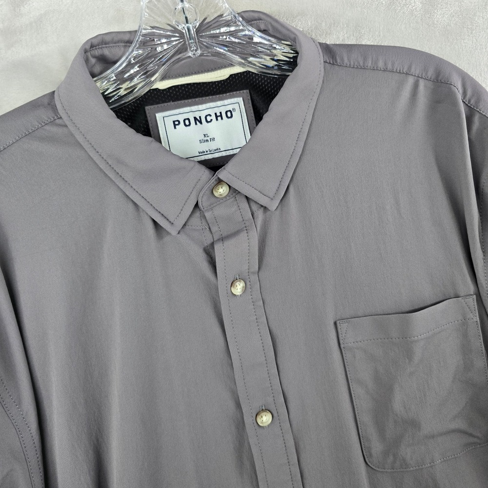 Poncho ultra-lite Fishing Shirt Mens XL Slim Gray Long Sleeve Performance